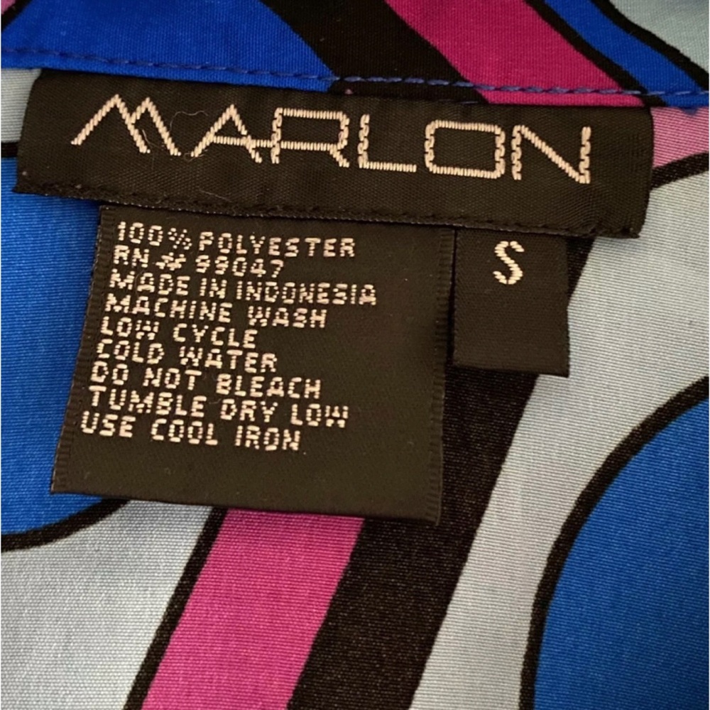 Marlon Blouse Blazer Serpent Pattern Geometric Ps… - image 6